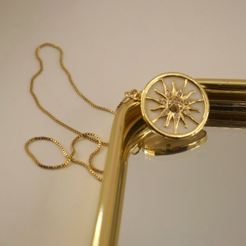 Collar Cadena y Medalla Sol