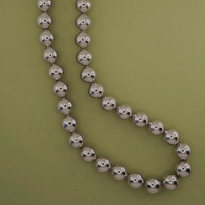 Collar Perlas Plateadas - Bañado en Plata