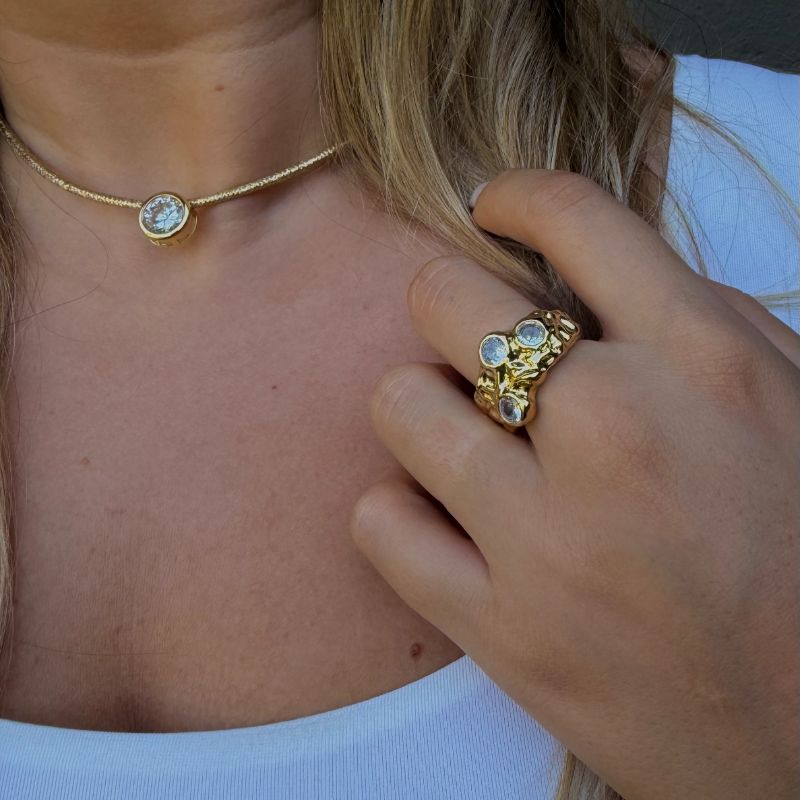 Collar Iman Dorado y Colgante