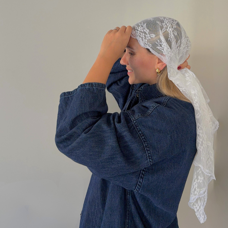 Pañuelo Encaje Blanco