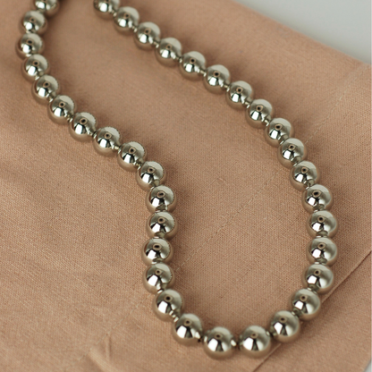 Collar Perlas Plateadas - Bañado en Plata