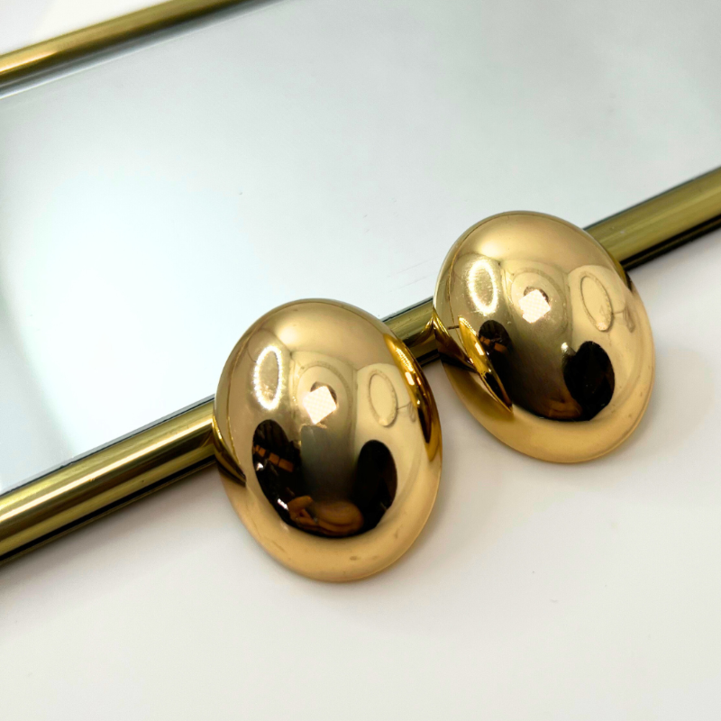 Aros Ovalados Dorados XL