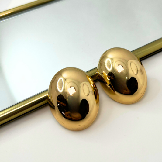 Aros Ovalados Dorados XL