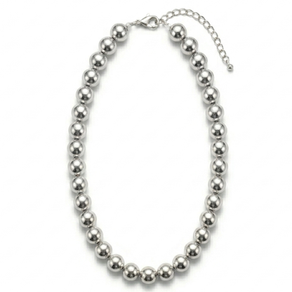 Collar Perlas Plateadas - Bañado en Plata