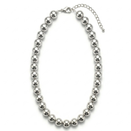 Collar Perlas Plateadas - Bañado en Plata