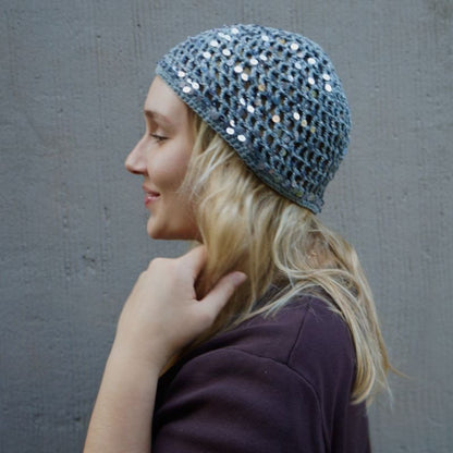 Casquete Gris Lentejuelas