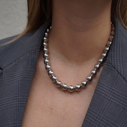 Collar Perlas Plateadas - Bañado en Plata
