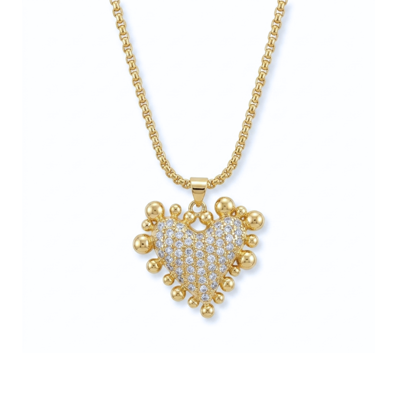 Collar Corazón Brillantes