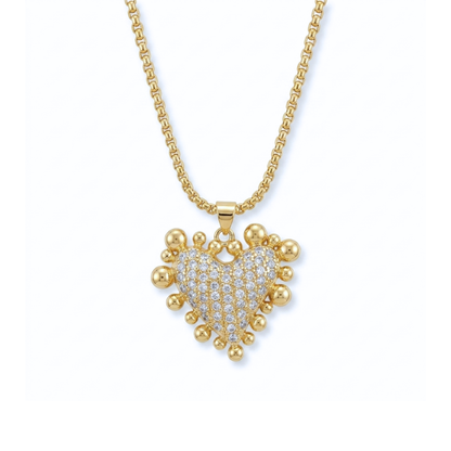 Collar Corazón Brillantes