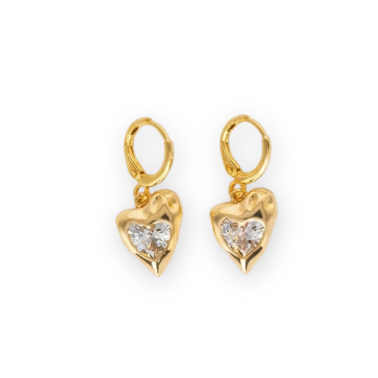 Argollas Corazón - Bañado en Oro