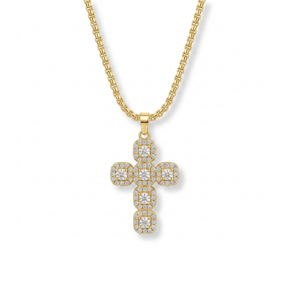 Collar Cruz y Brillantes.