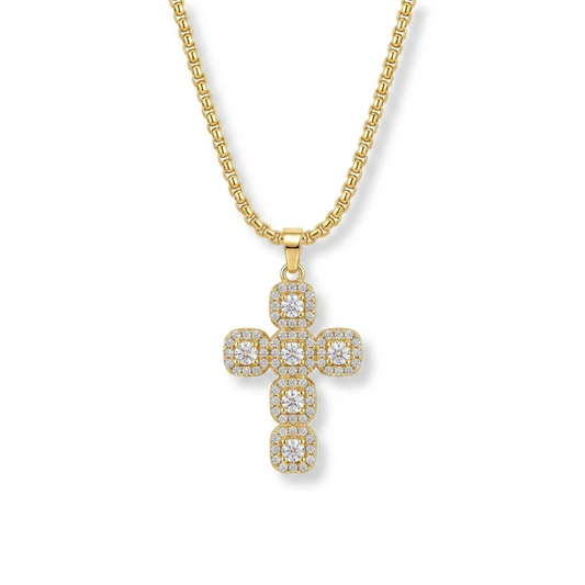 Collar Cruz y Brillantes.