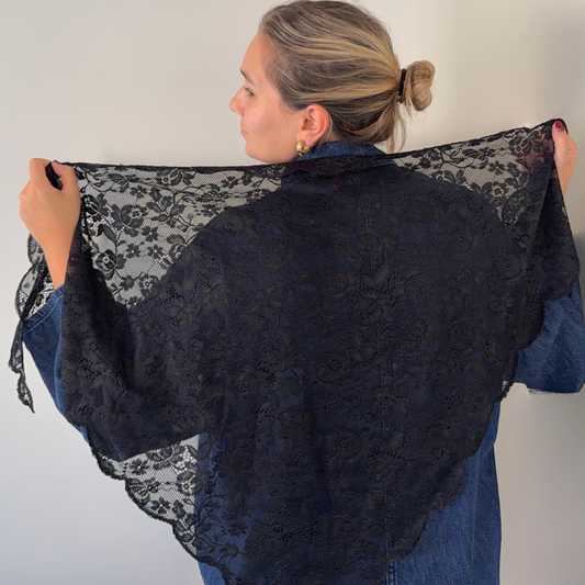 Pañuelo Encaje Negro