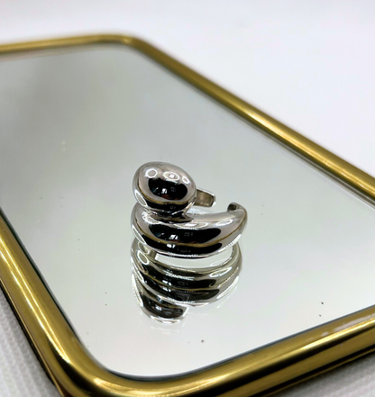 Anillo Doble Plateado