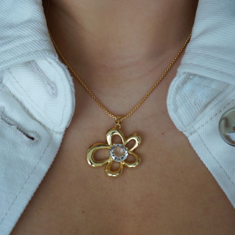 Collar Flor y Brillo