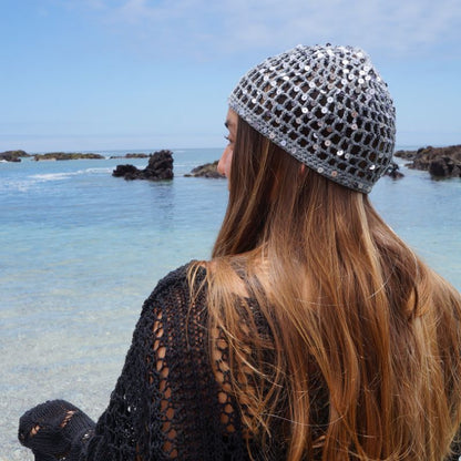 Casquete Gris Lentejuelas