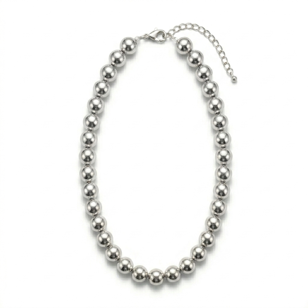 Collar Perlas Plateadas - Bañado en Plata