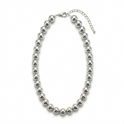 Collar Perlas Plateadas - Bañado en Plata