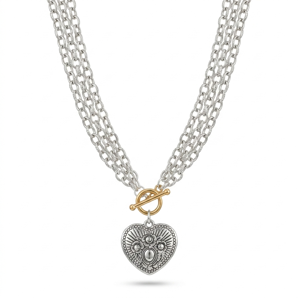 Collar Cadenas, Timón y Corazón