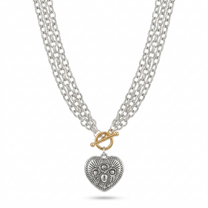 Collar Cadenas, Timón y Corazón