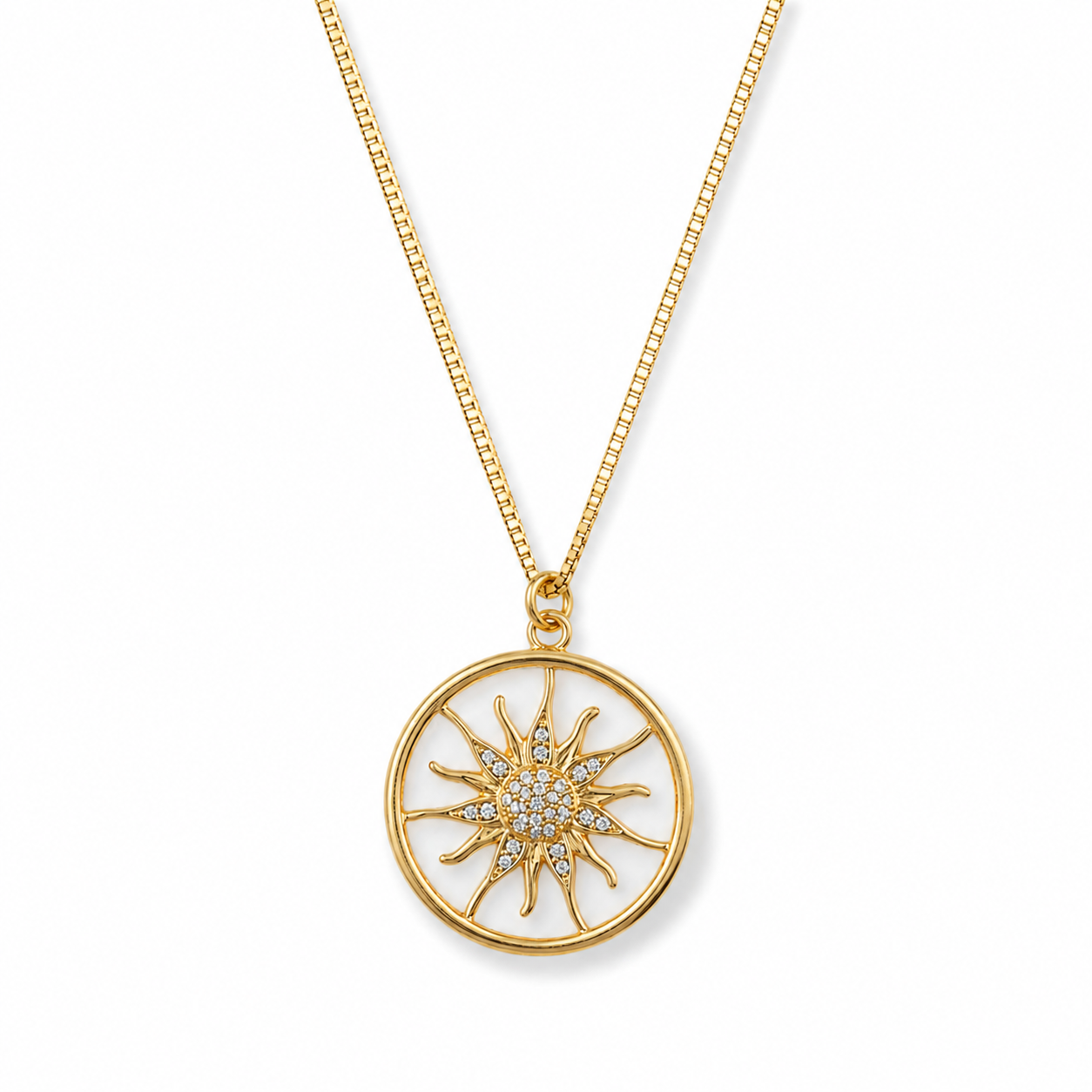 Collar Cadena y Medalla Sol