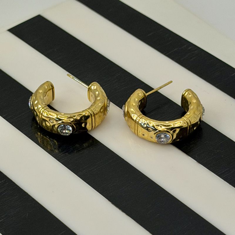 Aros Argollas con Brillantes
