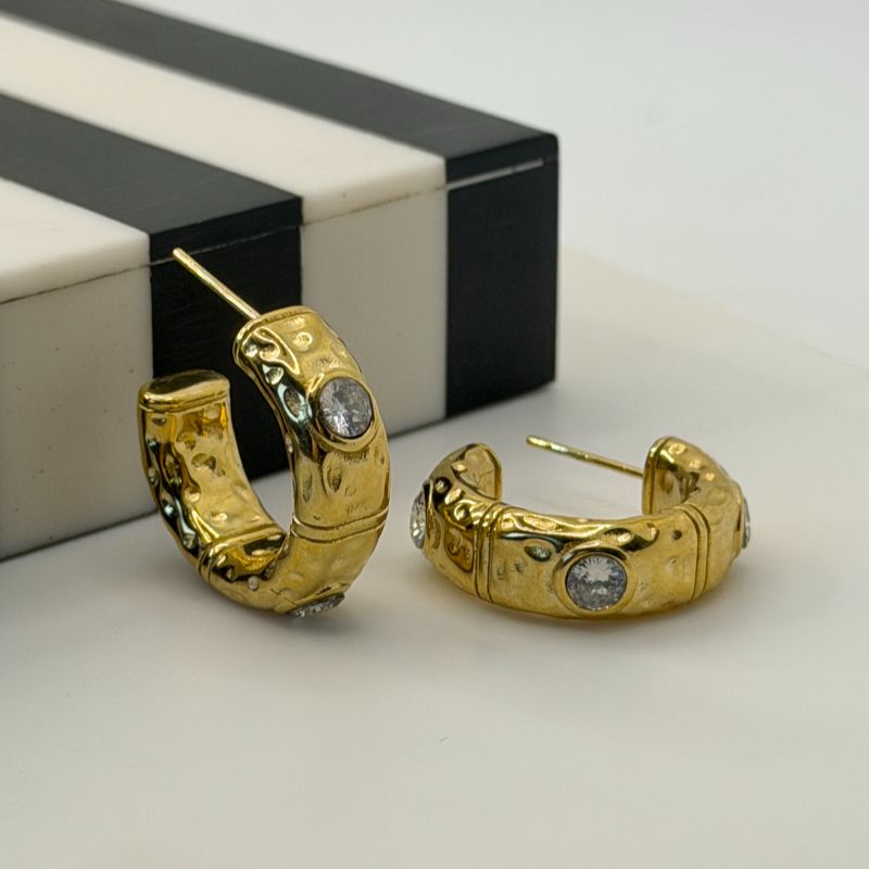 Aros Argollas con Brillantes
