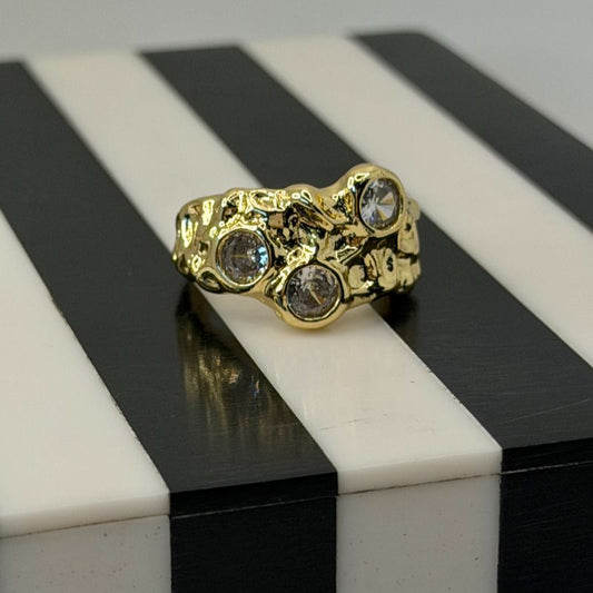 Anillo Irregular Brillos