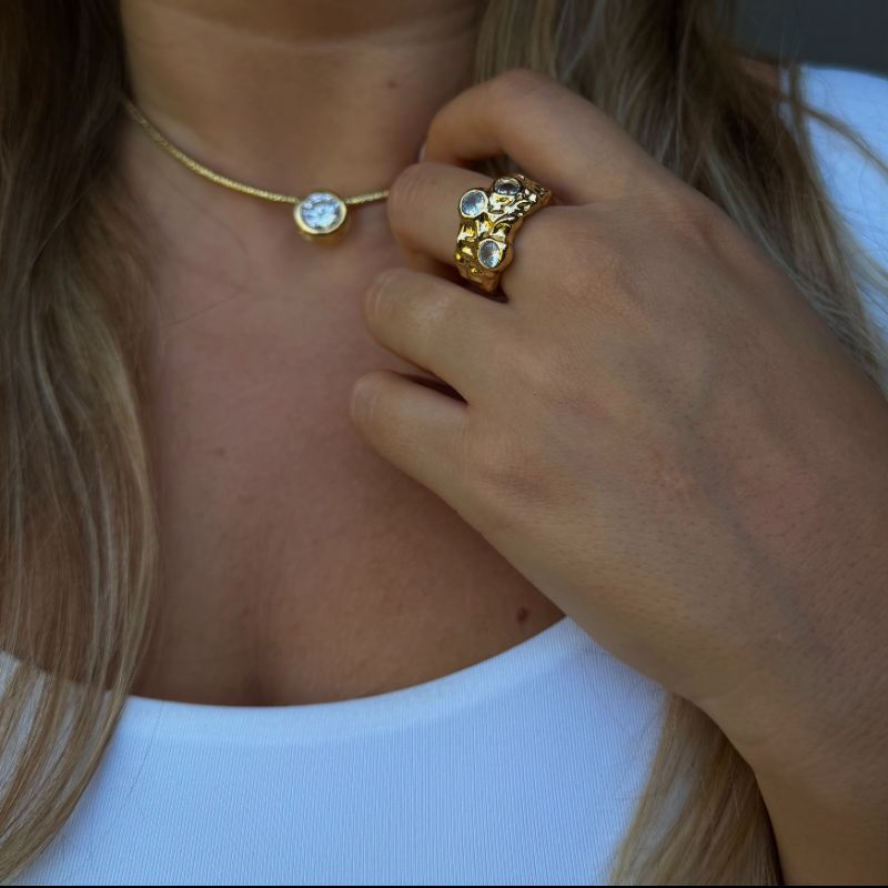 Anillo Irregular Brillos