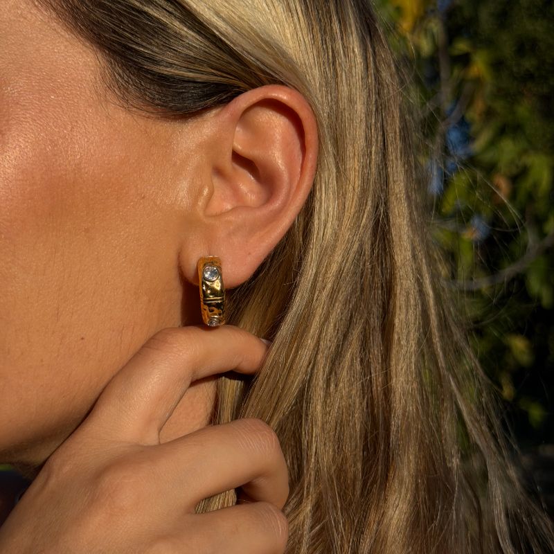Aros Argollas con Brillantes
