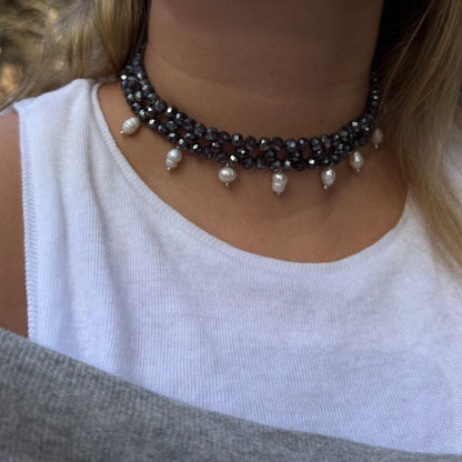 Collar Choker Gris