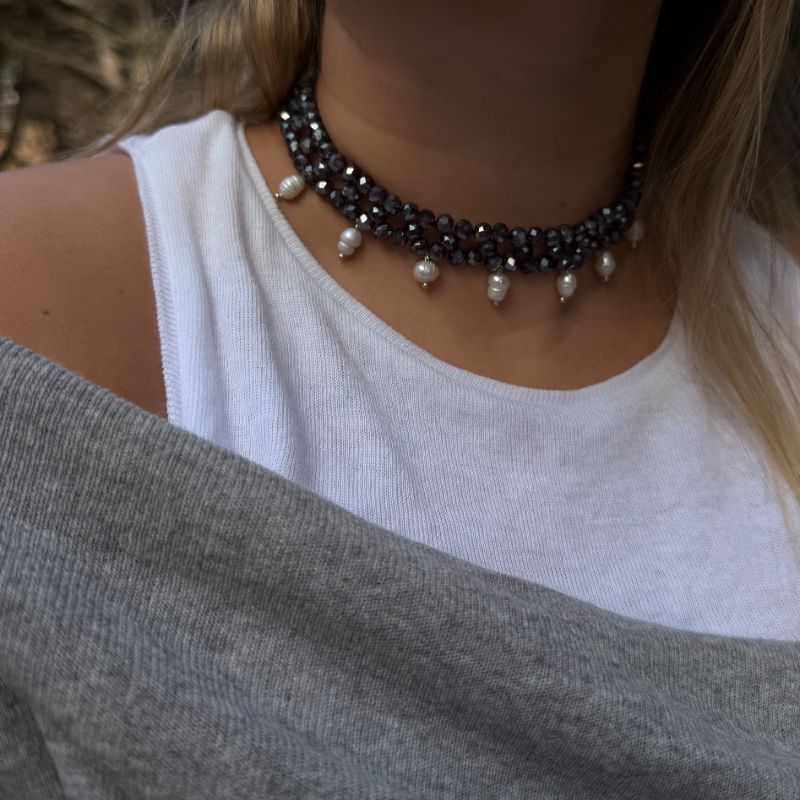 Collar Choker Gris