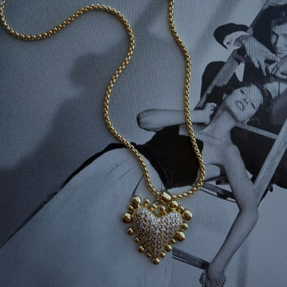 Collar Corazón Brillantes